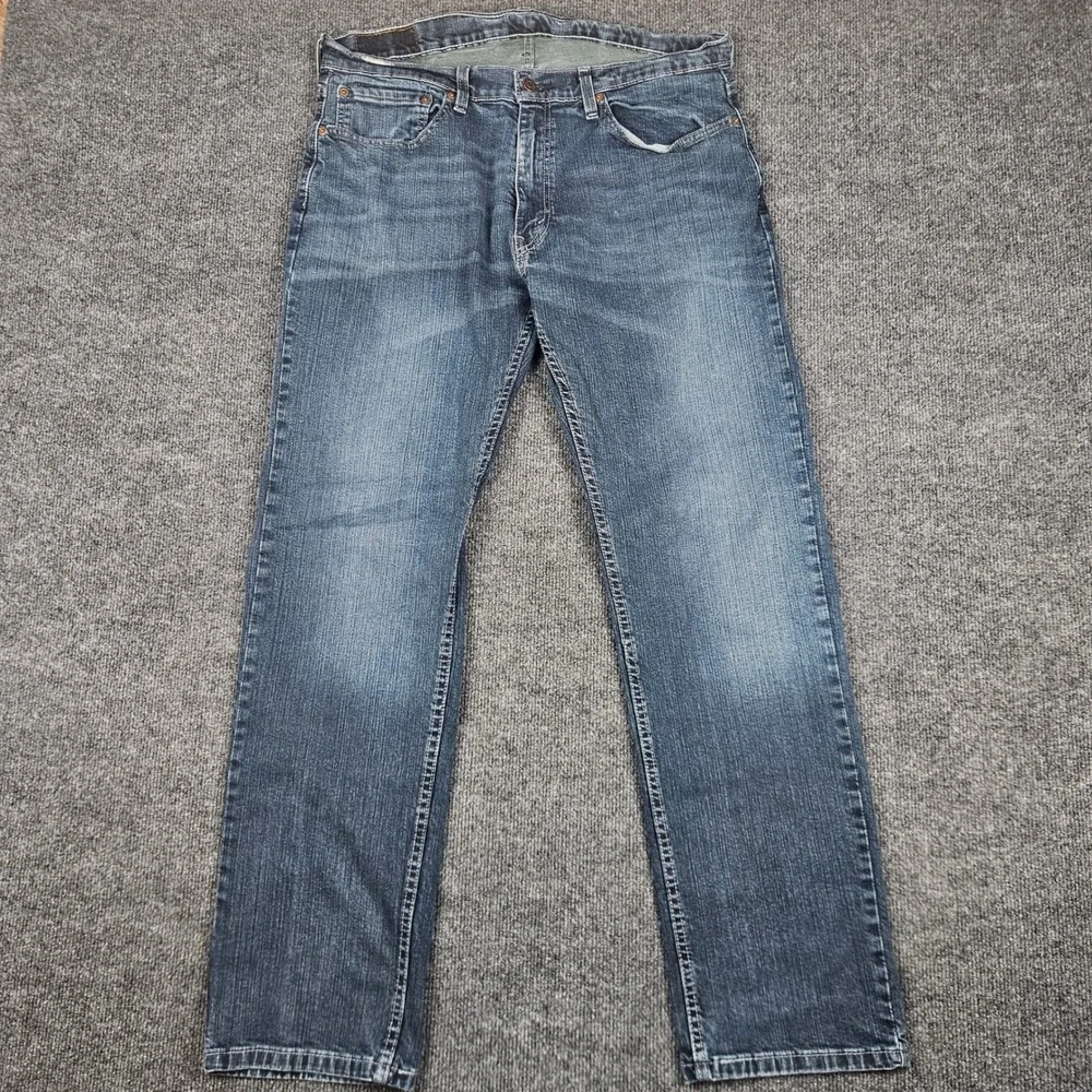 Levis 559 Jeans Mens 34x32 Relaxed Straight Dark Wash Blue Denim Stretch Casual